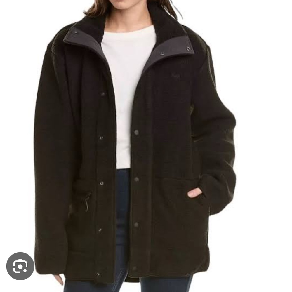 Rains Black Teddy Jacket for Women